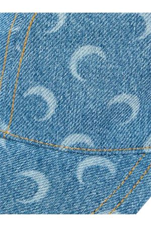 Light blue denim moon baseball cap organic cotton MARINE SERRE | UHG048ACDEN0011BL05